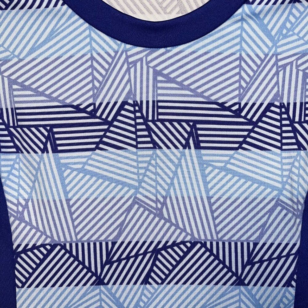Title Nine Womens Gidget 2.0‎ Dress Sz S Blue Geometric Hiking Athleisure Travel - Picture 5 of 9